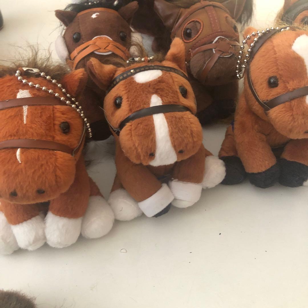 ♢送料込♢競馬 記念ホース 馬 ぬいぐるみ キーホルダー まとめ売り