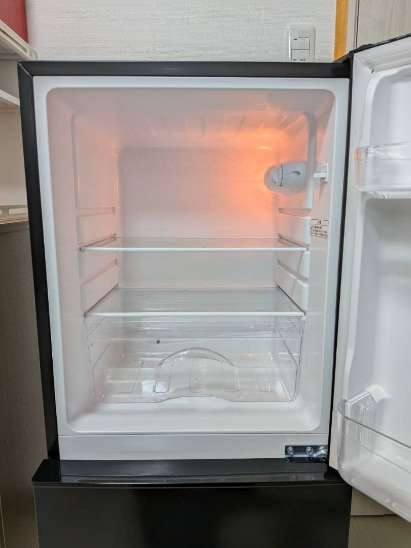 24k_y様専用】ニトリ2ドア冷蔵庫(黒)+家電製品延長保証の残り2年半