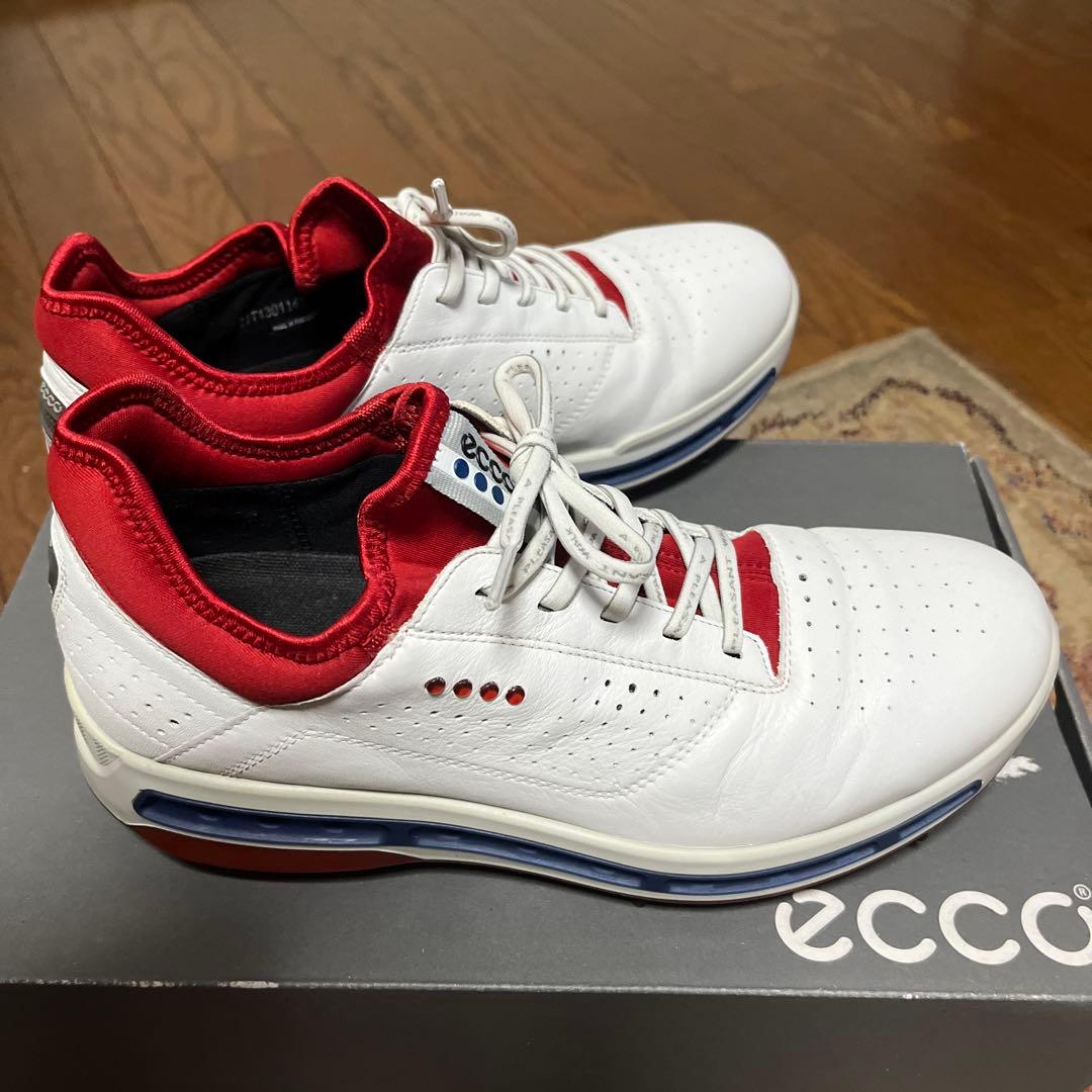 ECCO エコー　ゴルフシューズ ホワイト/レッド　25.5cm