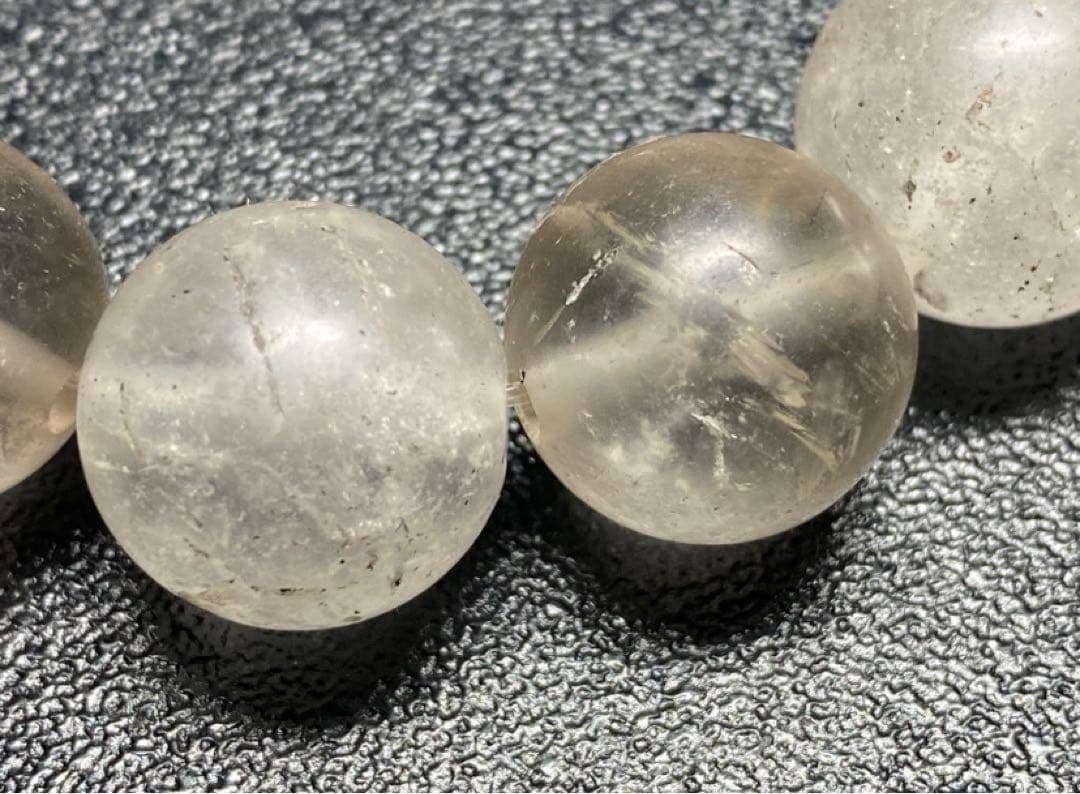 専用 214 ザギ水晶 14mmザギマウンテンクォーツ ブレスレットの通販は