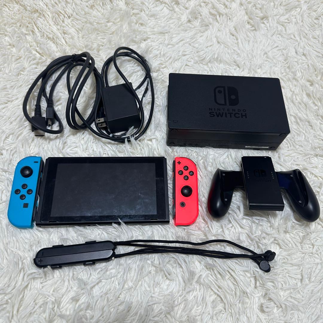 【美品】ニンテンドースイッチ　箱付き　ネオンブルー　ネオンレッド Nintendo Switch ネオンブルー・ネオンレッド 任天堂 ゲーム機 本体