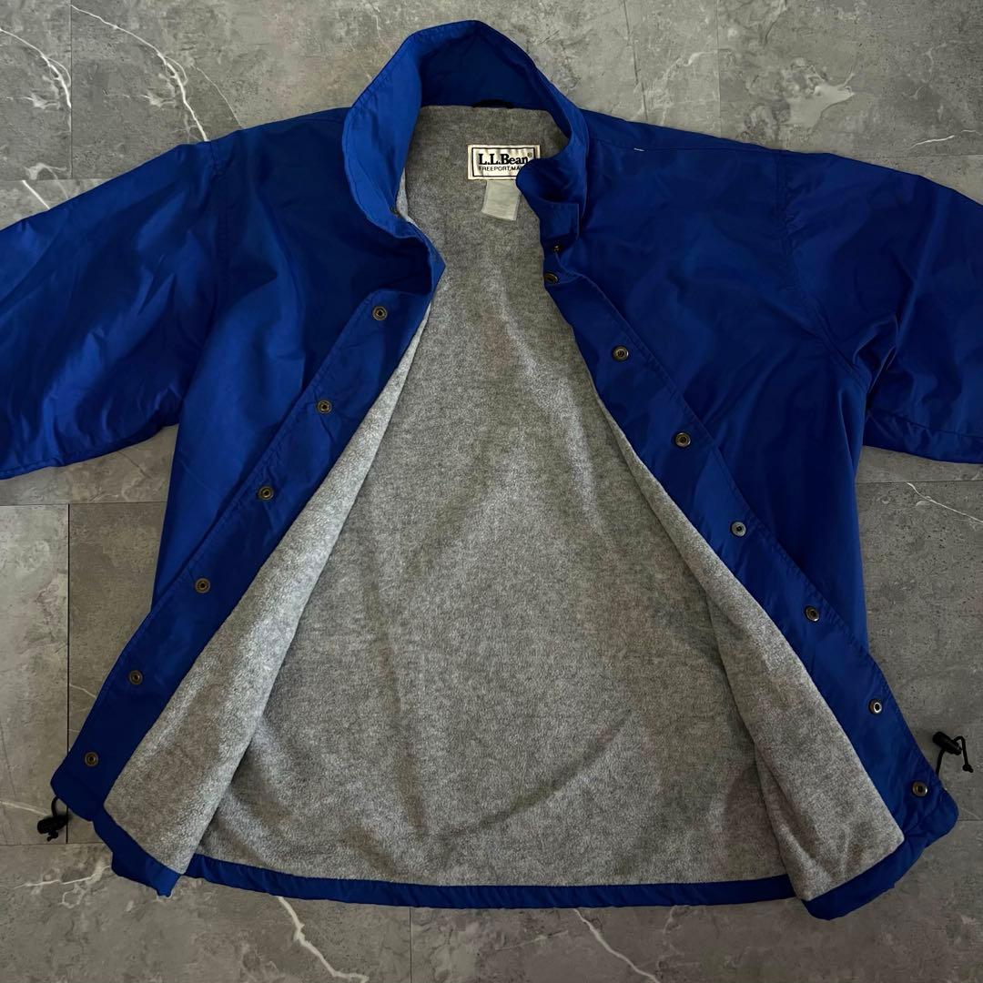 L.L.Bean 80s コーチジャケット ブルー ネイビー L-XL 古着