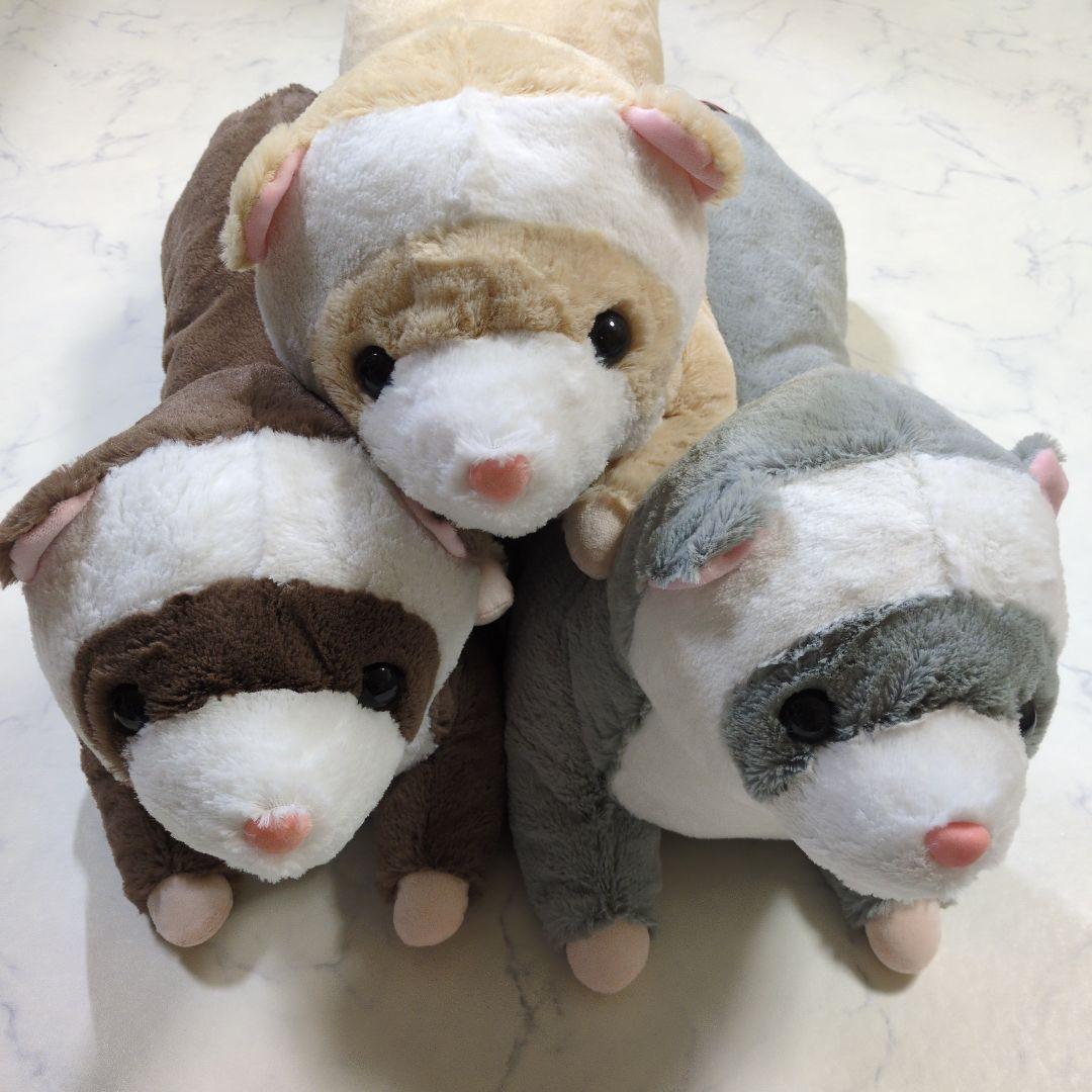 アミューズ　くったりろんぐフェレットナチュラルウルトラBIG　3種コンプリート ≪1月の新商品≫くったりろんぐフェレットナチュラル -NEW ITEM