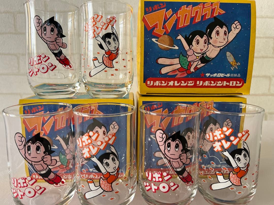 非売品 アトムグラス 2個×3箱セット 昭和レトロ 箱付 非売品 アトムグラス 2個×3箱セット 昭和レトロ 箱付