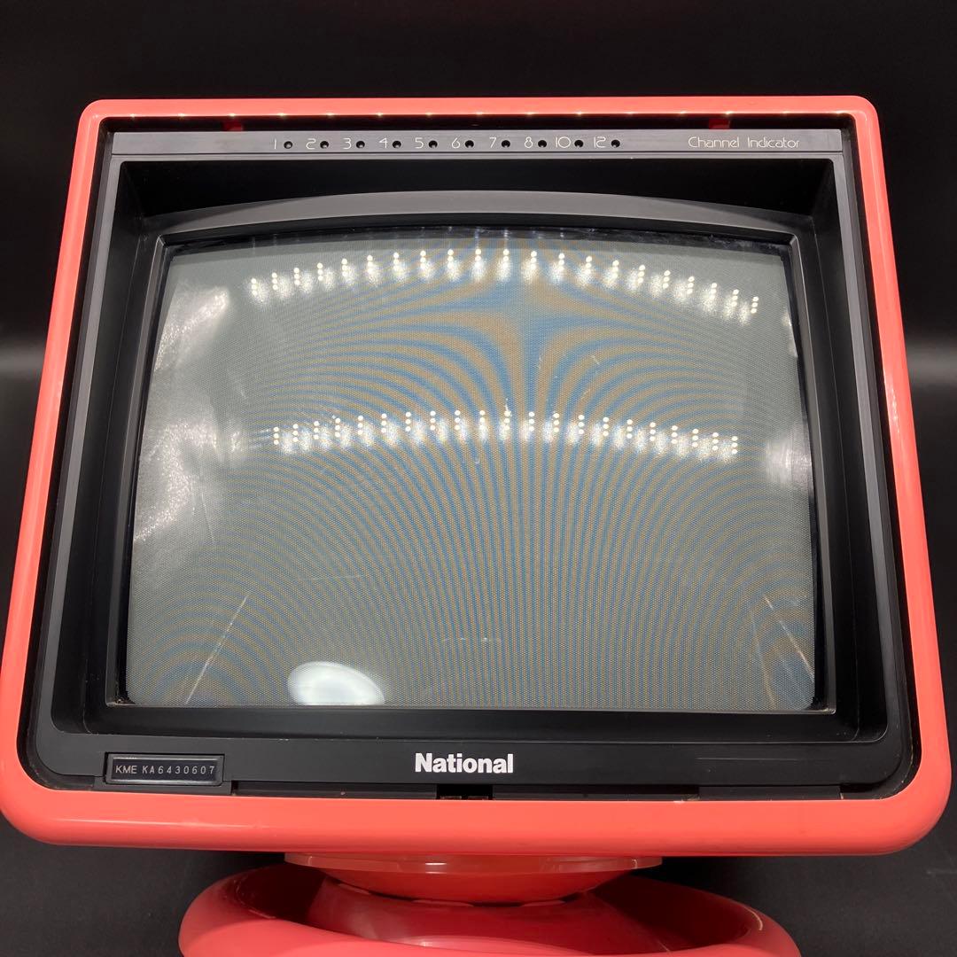 National レトロ ブラウン管テレビ ピンクTH11-S29 当時物 - メルカリ