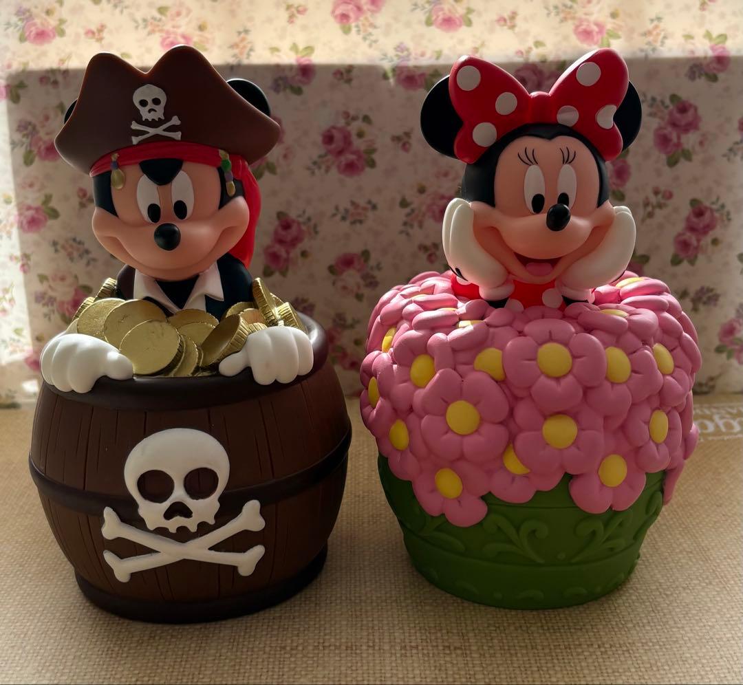 希少・激レア】東京ディズニーリゾート ミニーマウス 貯金箱 お花