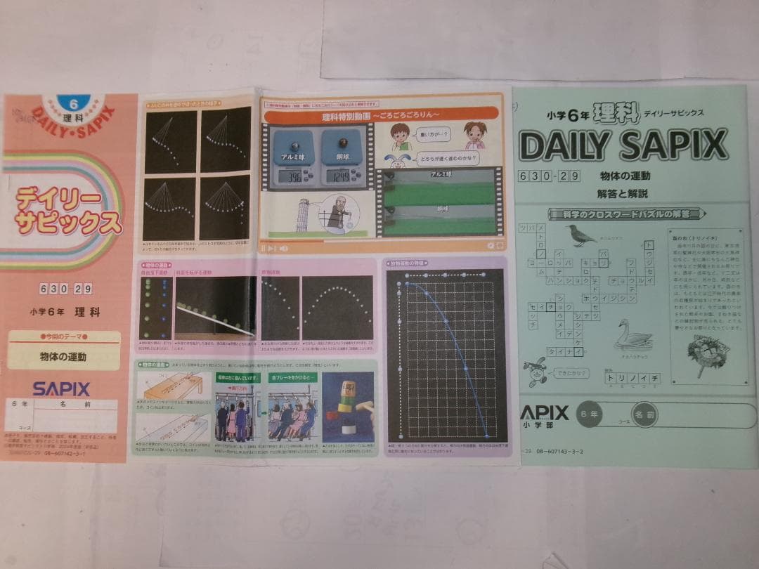 Yu@@Yuデイリー サピックス＊６年＊理科／全３８回 完全版＊２０２４年