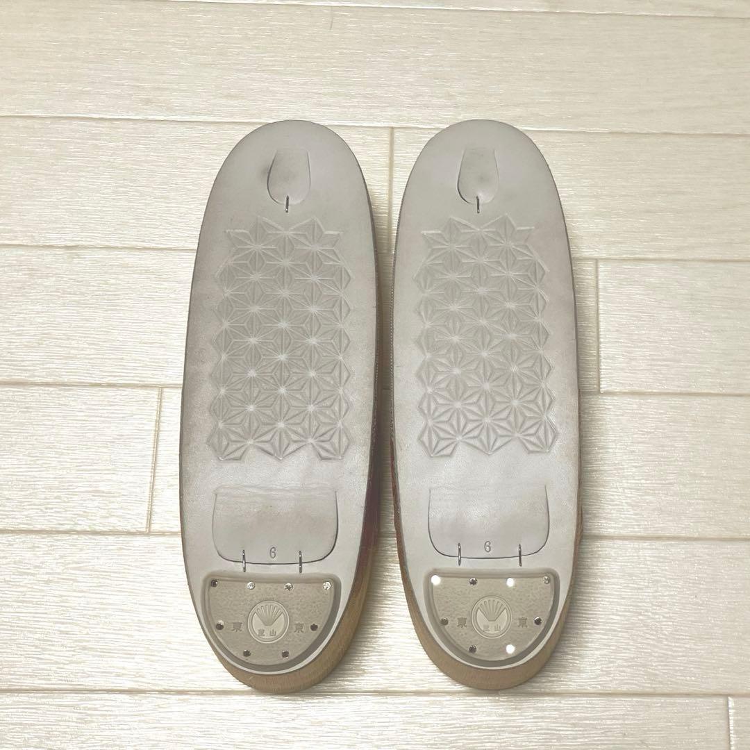 《美品・箱付き》佐賀錦　草履バッグセット　東京芝山　正絹　ゴールド　厚底