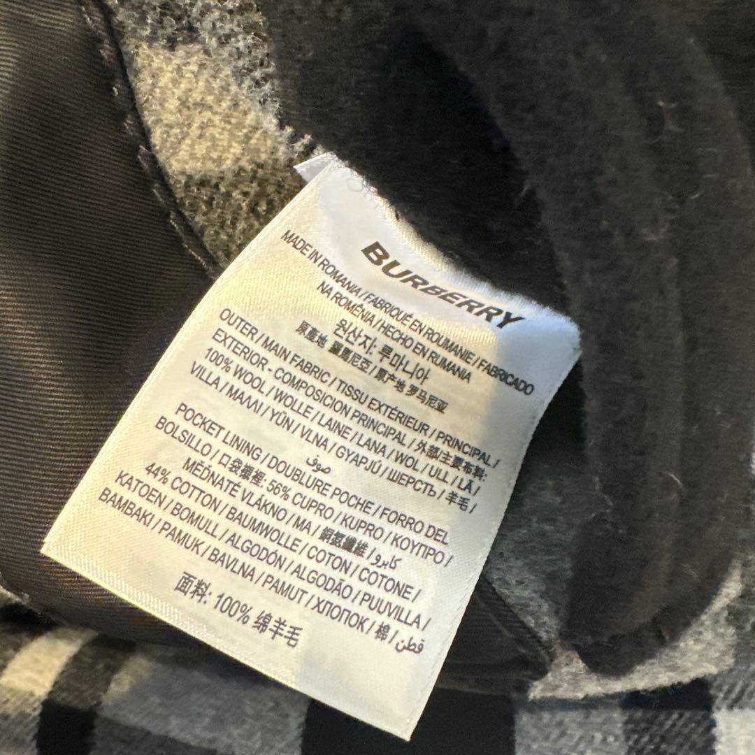 \"sora\"バーバリー　ウールダッフルコート チェック柄　新品