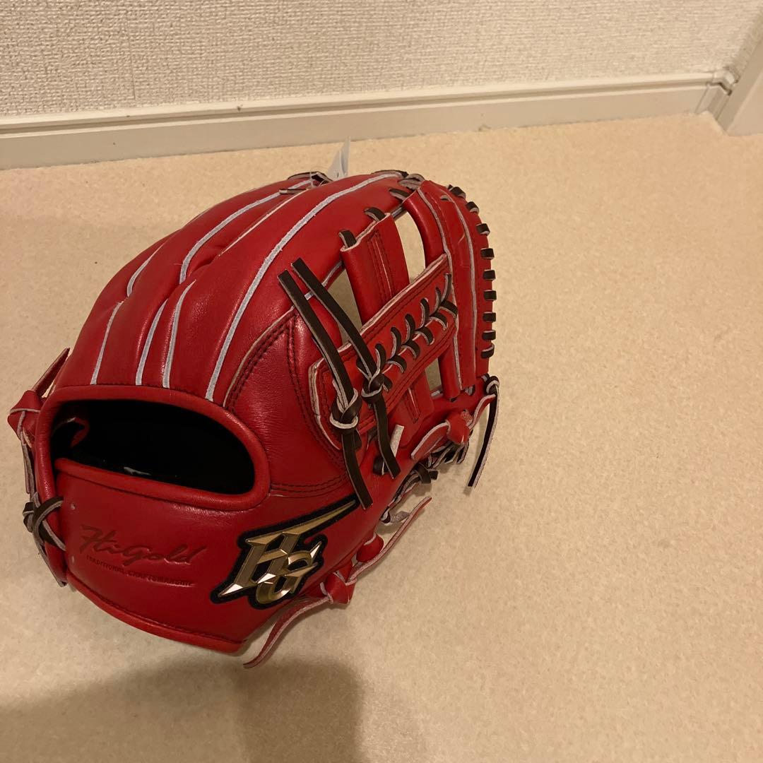 O*n様 【新品】1月17日までの出品予定！ハイゴールド軟式グローブ　オールラウ 野球 ハイゴールド 軟式グローブ グラブ 己極 SRバーニングオレンジ