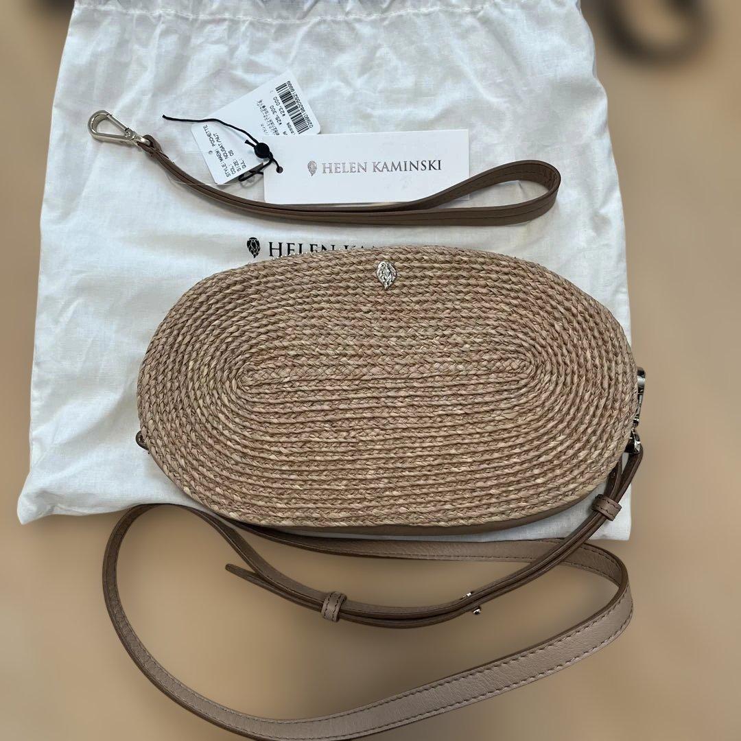 美品ヘレンカミンスキー、ラフィア2ウェイバッグ ヘレンカミンスキーの2wayかごバッグ BISOU MINI｜送料無料|CHARCOAL