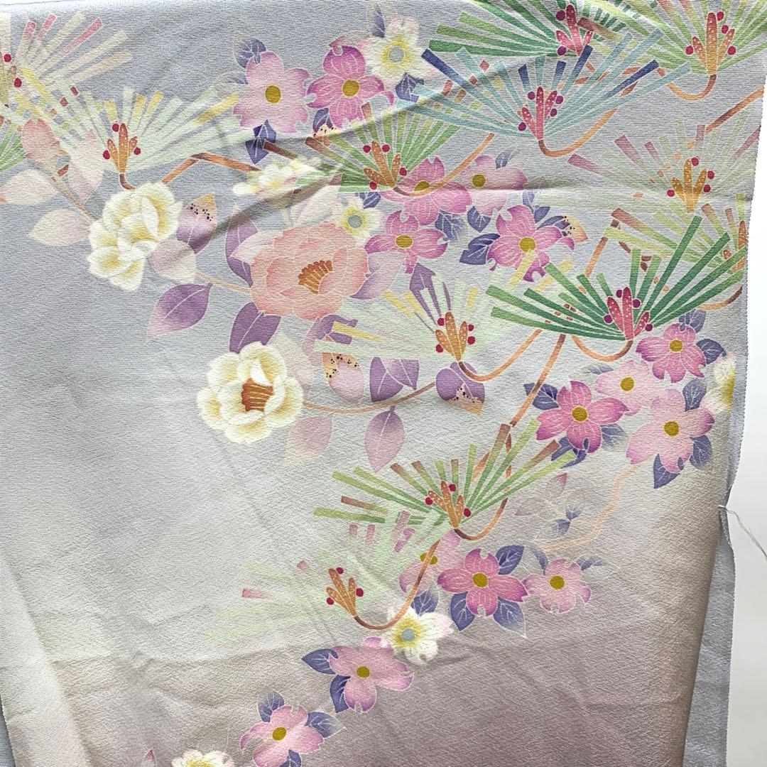 ma7967 本加賀友禅 百貫宏樹 仮絵羽 訪問着 作家物 落款 未仕立て 着物