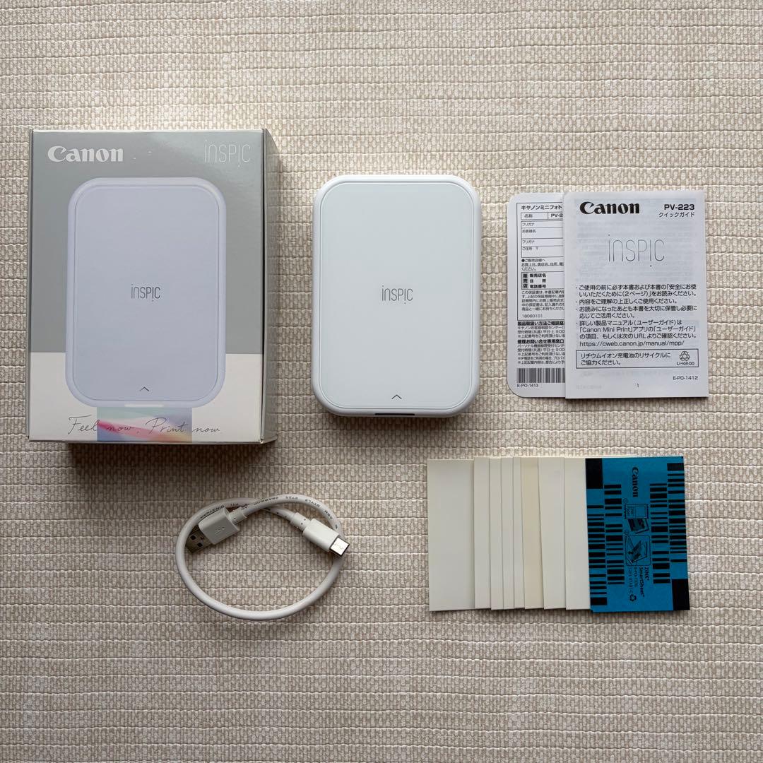 Canon iNSPiC PV-223 ミニフォトプリンター ホワイト ホワイト - メルカリ