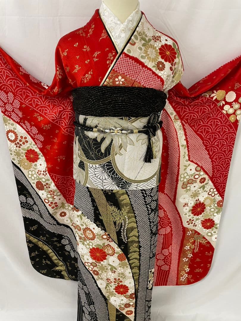 WA-Modern】正絹 桶絞り 京友禅 振袖7点フルセット - メルカリ