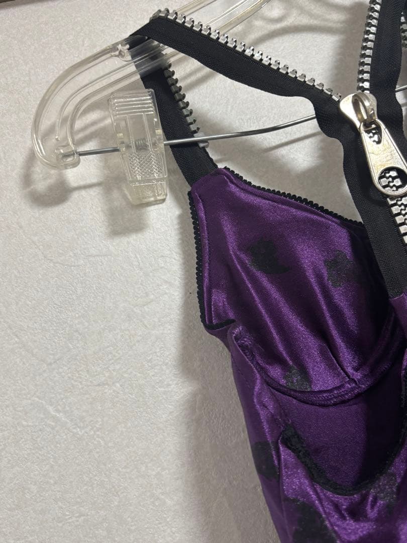 tutuHA GLAVlL スカル柄ジップキャミソール パープル【稀少品】