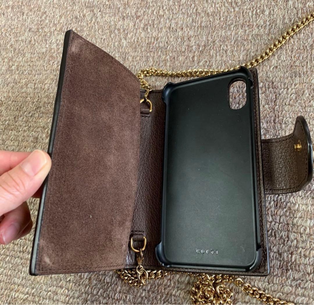 GUCCI グッチ iPhonex iPhonexs 手帳型 スマホケース 美品 - メルカリ