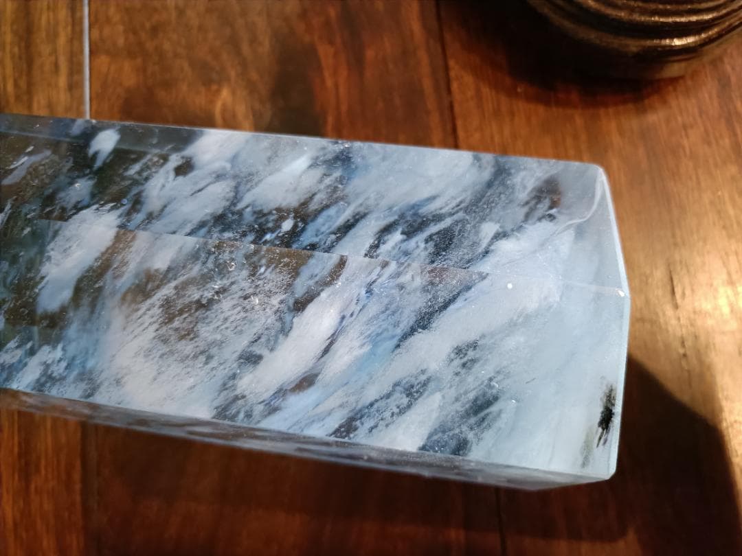 重量3.4kg 巨大クリスタル 飾り台付