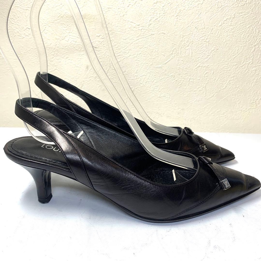 ルイヴィトンサイズ表記「34」22センチブラックフラットシューズ