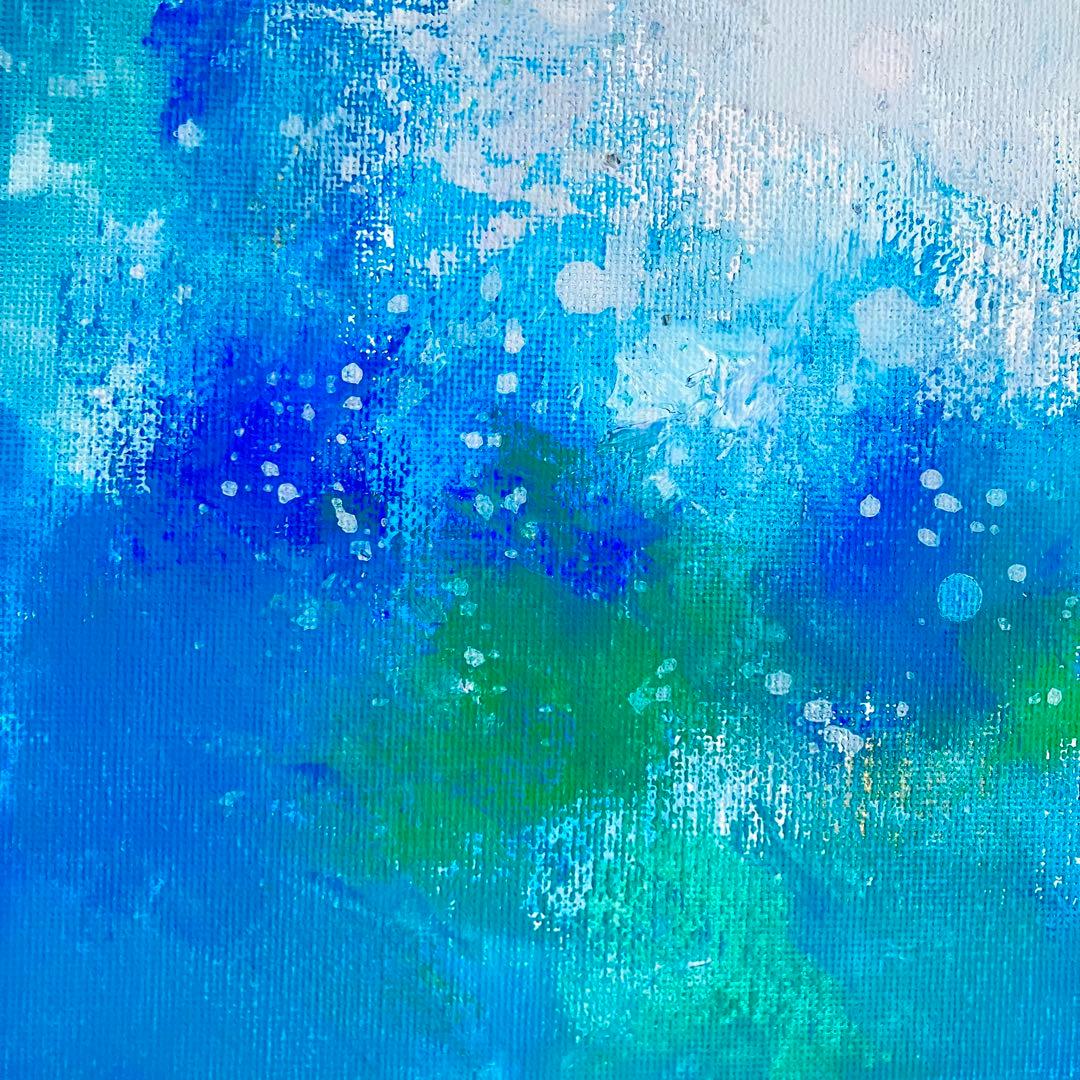 Rain＊絵画 原画 抽象画 テクスチャーアート 初夏 梅雨 現代アート