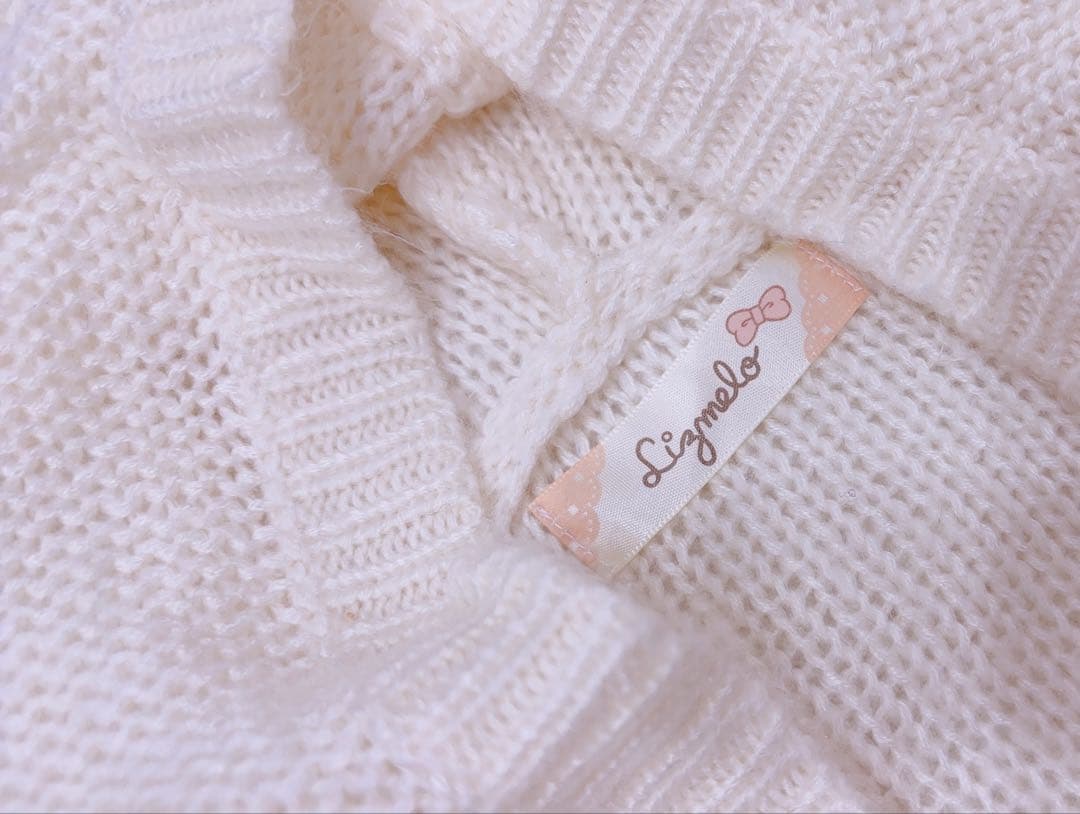 Lizmelo ホワイトニットポンチョ リズメロ リズリサ 平成 y2k - メルカリ