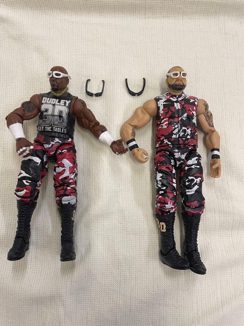 WWE マテル エリート ダッドリーボーイズ 2体セット ヘッドカスタム