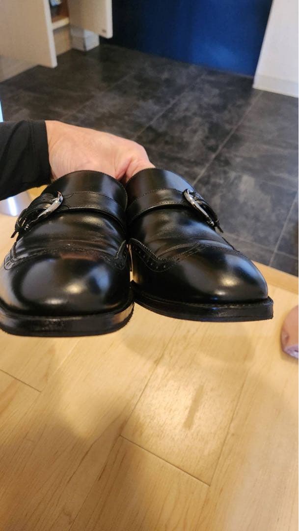 新品同様サルヴァトーレフェラガモ 8EE 最高級カーフ モンクストラップ