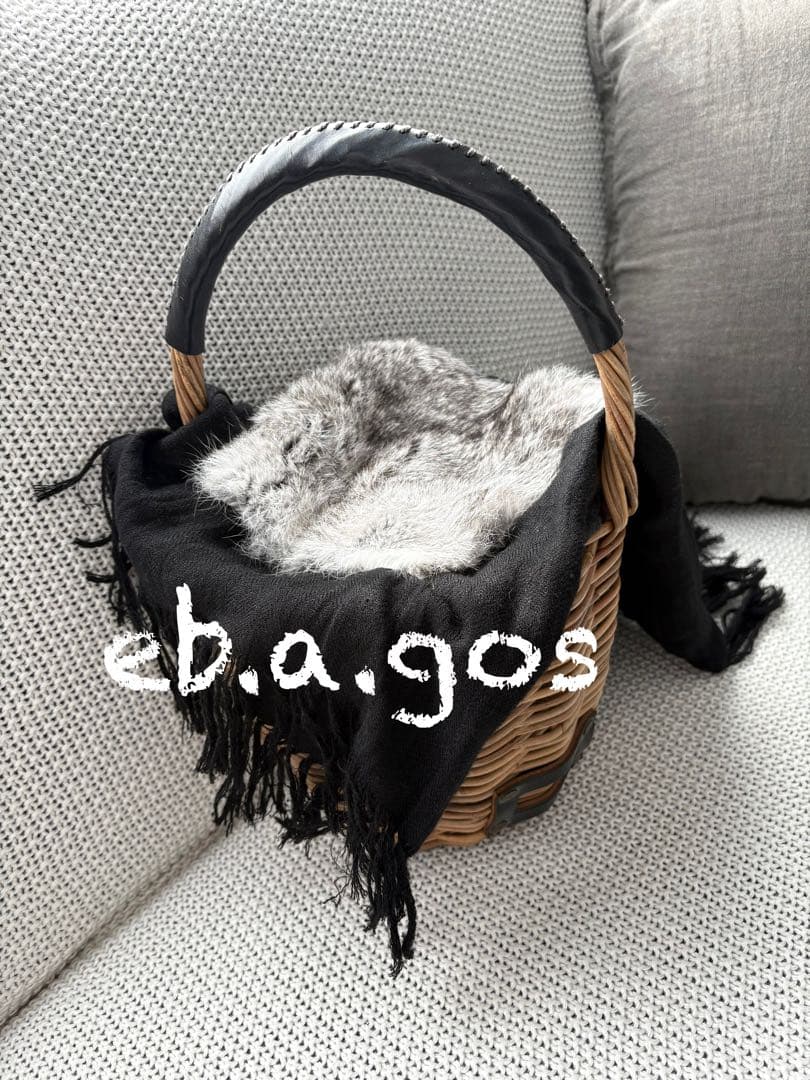 eb.a.gos／ブライドルバケツM／ブラック ebagos ブライドル バケツM バスケット（ミニバーキン）BLACKエバゴス