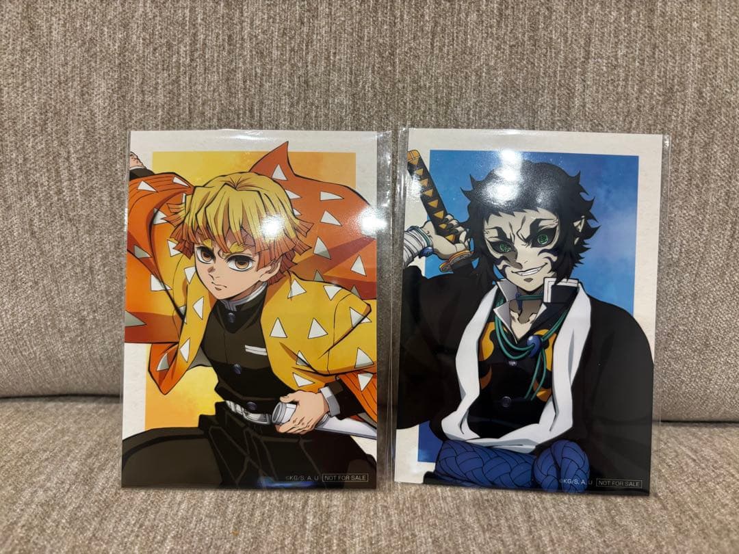 鬼滅の刃 アニプレックスくじ ブロマイド 2枚セット 我妻善逸 獪岳