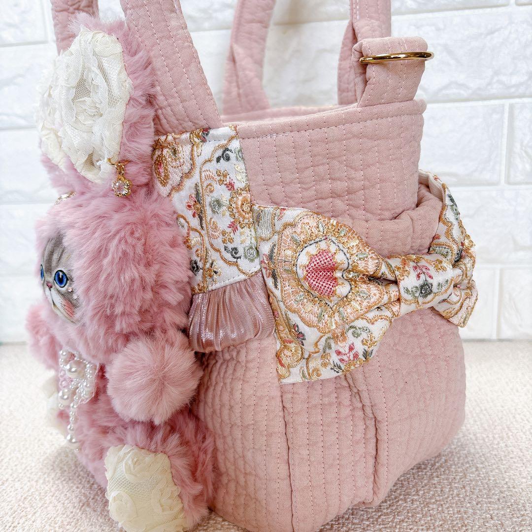 コヤンイサムチョン サイドポケットトートバッグ ピンク ルミちゃん