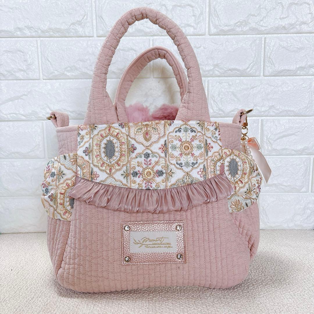 コヤンイサムチョン サイドポケットトートバッグ ピンク ルミちゃん