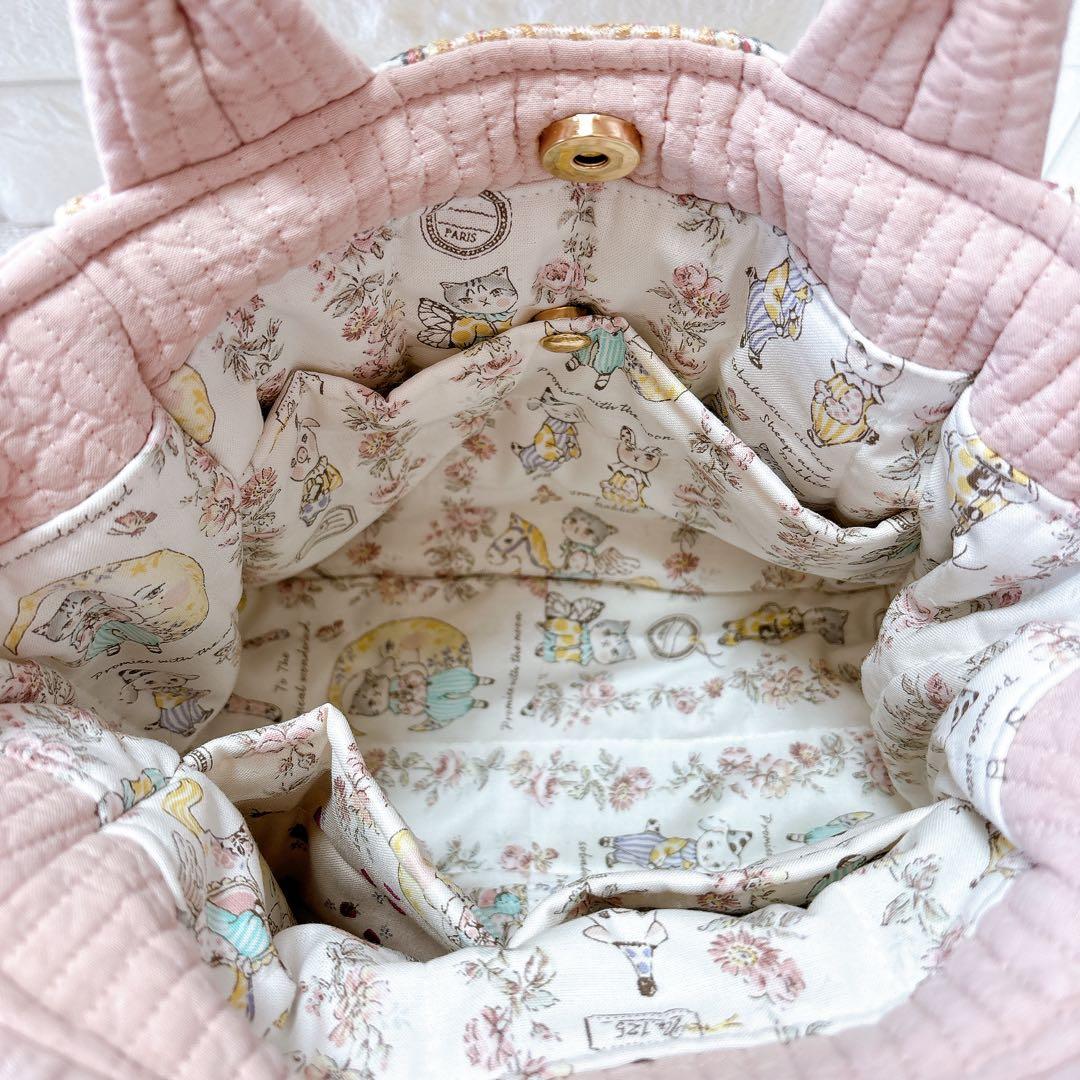 コヤンイサムチョン サイドポケットトートバッグ ピンク ルミちゃん