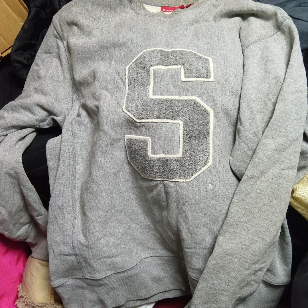 Supreme Sロゴ刺繍 グレー スウェット中古 - メルカリ