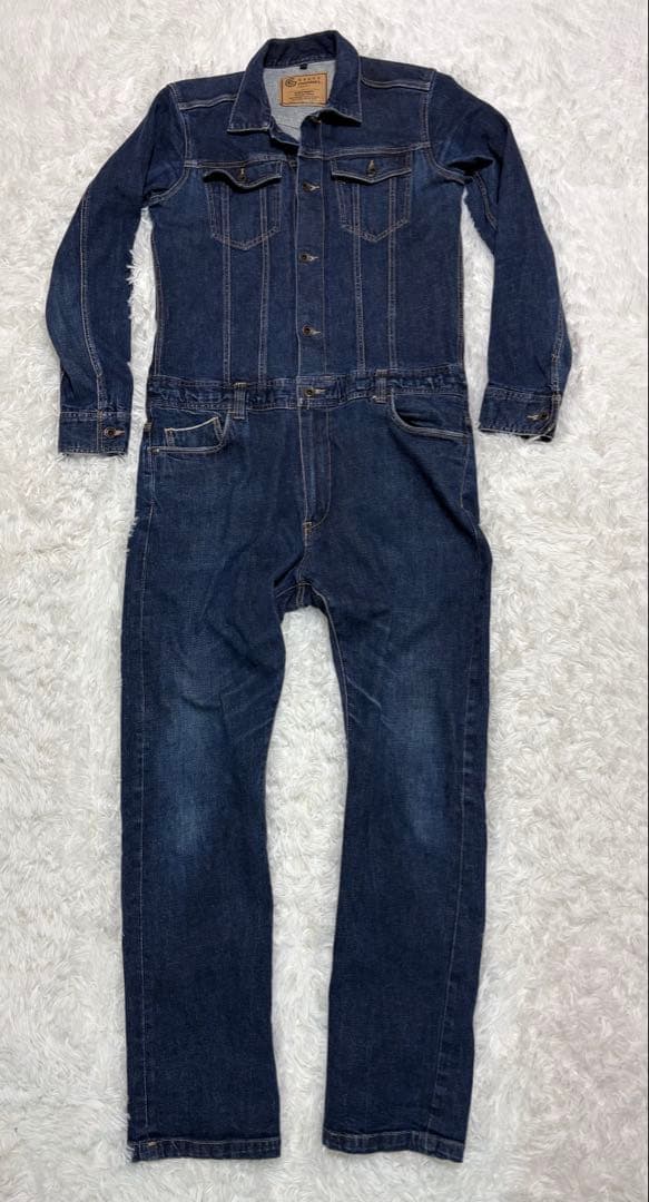 GRACE ENGINEER ストレッチデニムつなぎ 濃紺 LL 美品 靴【GRACE