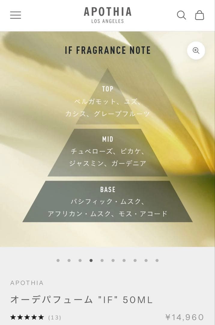 APOTHIA オーデパフューム \"IF\" 50ML