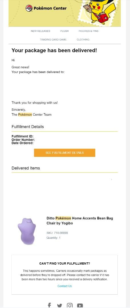 海外ポケモンセンター限定】メタモン yogibo ヨギボー クッション