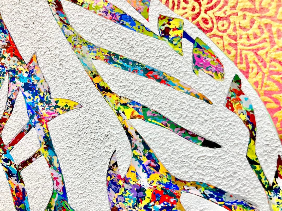 原画 龍 動物画 絵画 アクリル画 現代アート 細密画 手描き 一点物