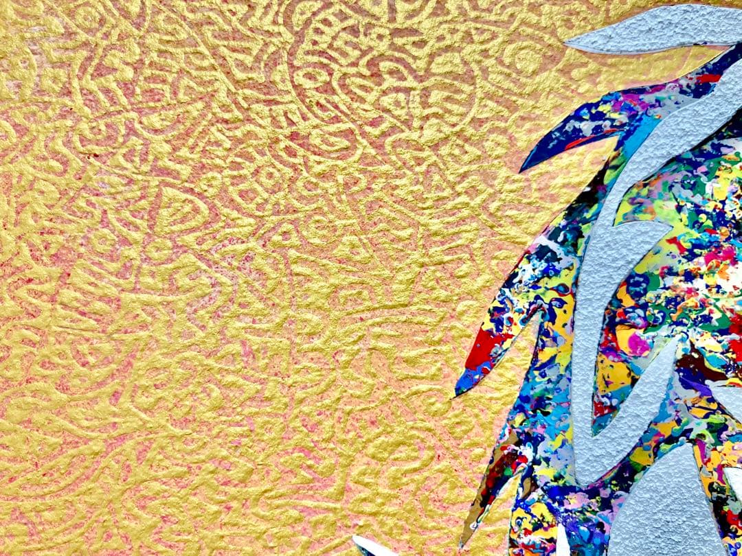 原画 龍 動物画 絵画 アクリル画 現代アート 細密画 手描き 一点物