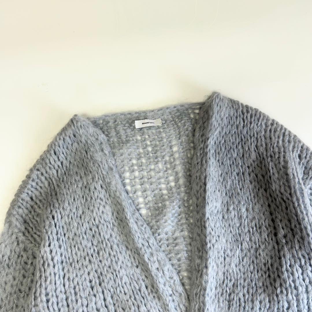 美品✨Maiami basic マイアミ モヘヤ ビッグ カーディガン グレー