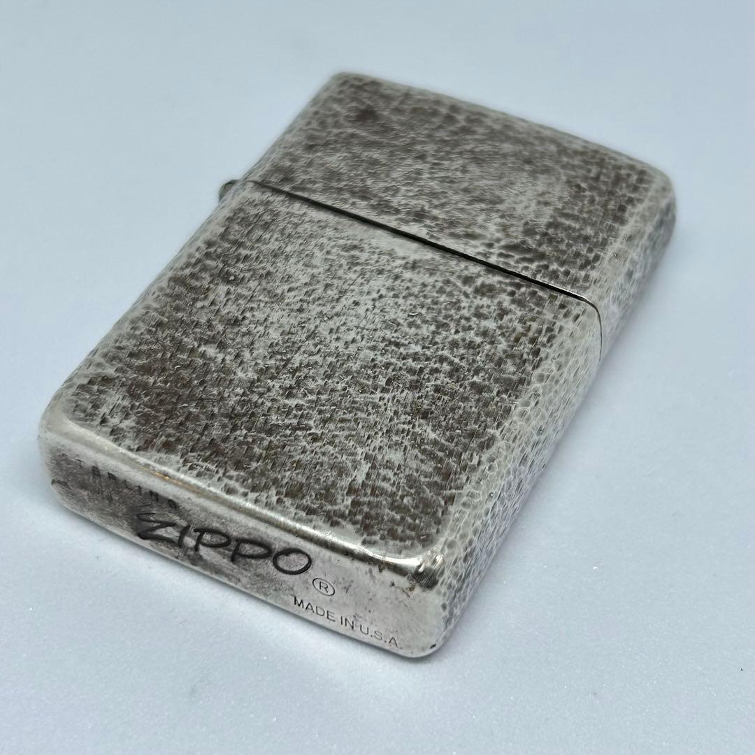 ZIPPO スターリングシルバー ハンマートーン 1991年製 イタリック 希少