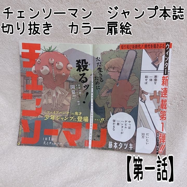 匿名配送】チェンソーマン ジャンプ本誌 切り抜き 扉絵 カラーページ