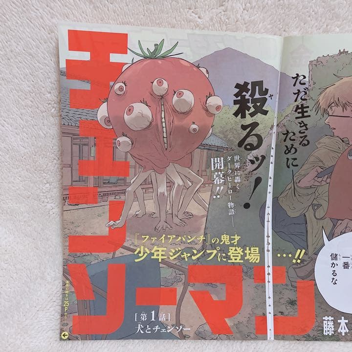 匿名配送】チェンソーマン ジャンプ本誌 切り抜き 扉絵 カラーページ