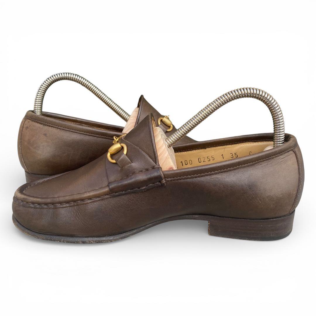 GUCCI ホースビットモカシン ローファー ブラウン 35C 22.0cm - メルカリ