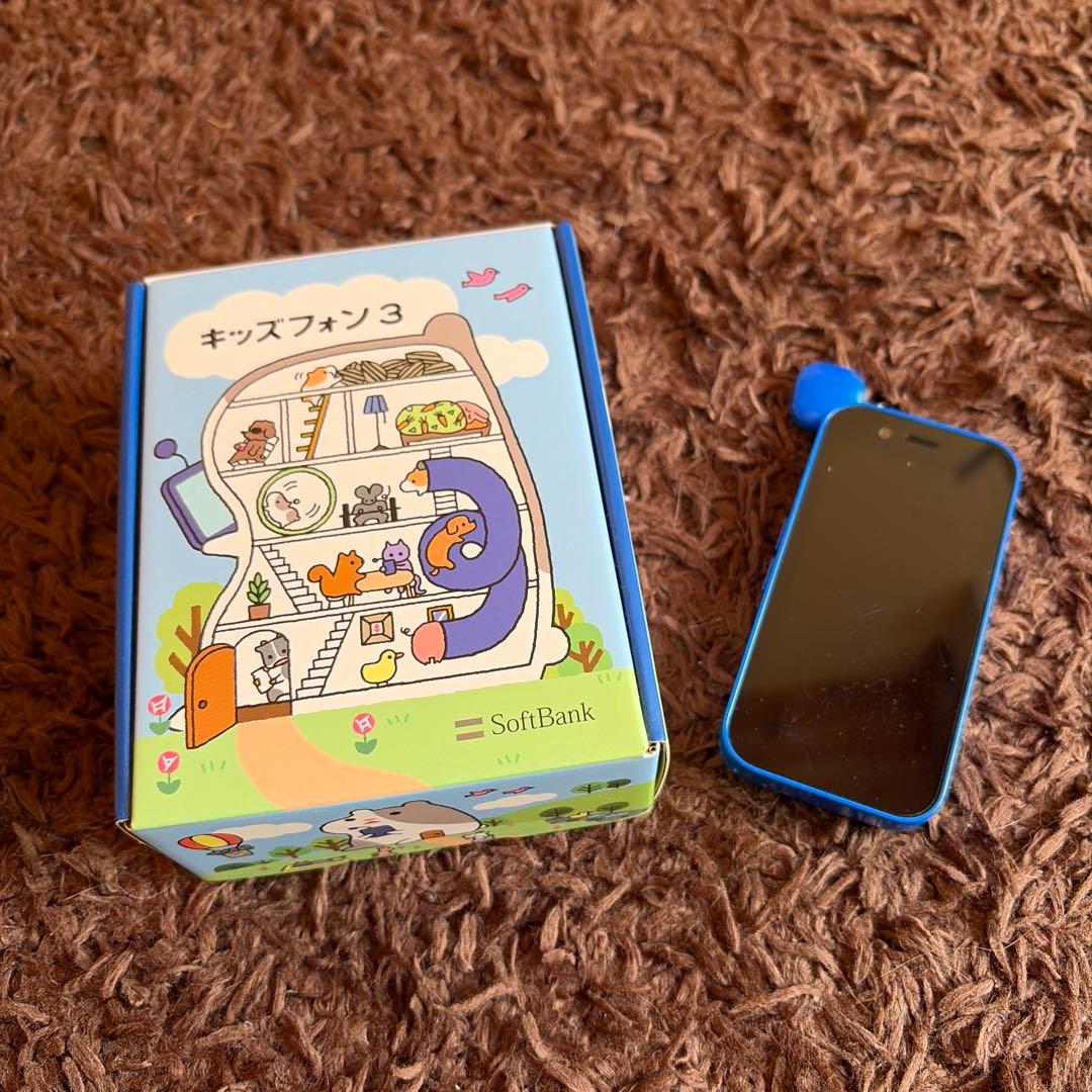 SoftBank キッズフォン3 青色 本体 - メルカリ