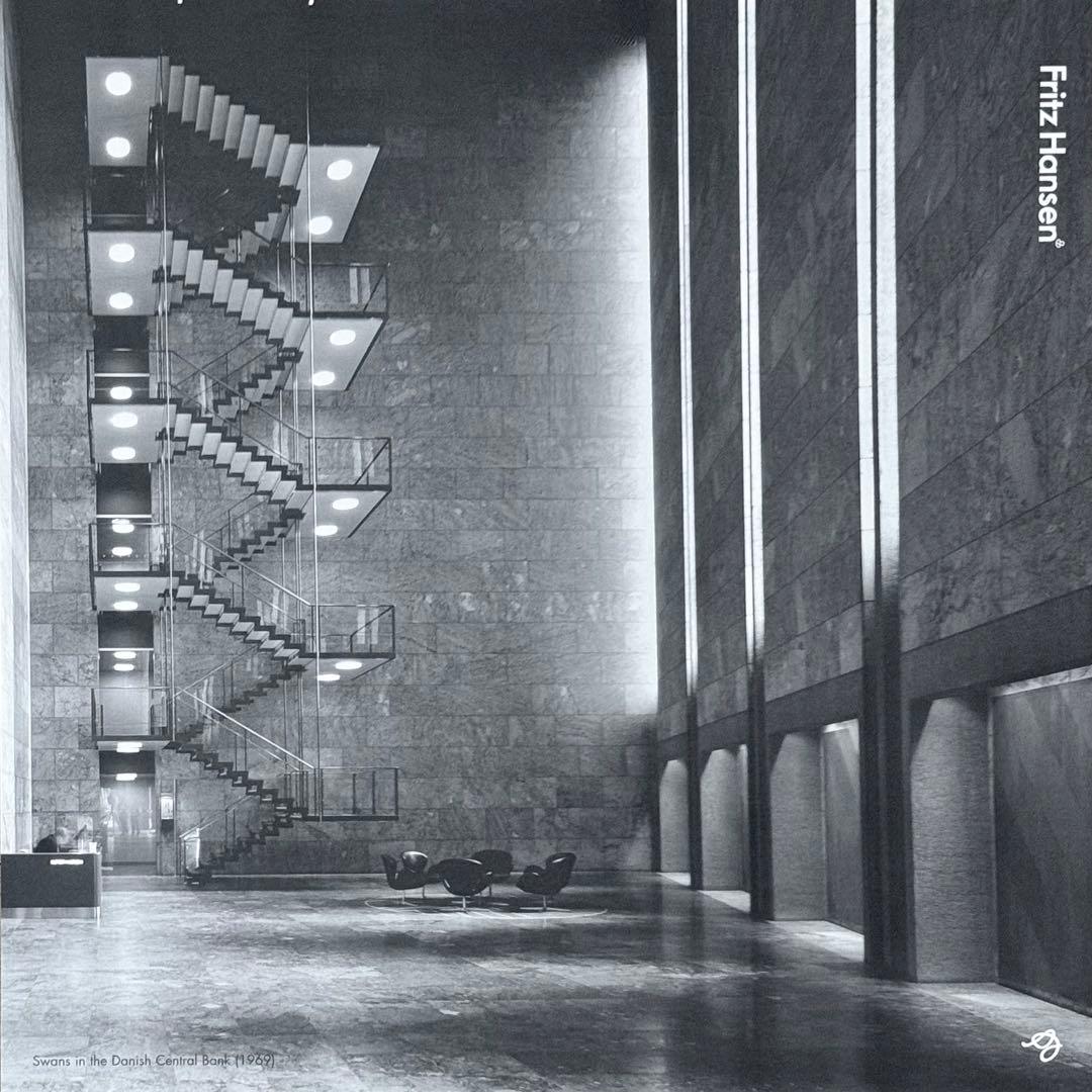 希少 フリッツハンセン ポスター ヤコブセン 生誕100周年 特注額付き