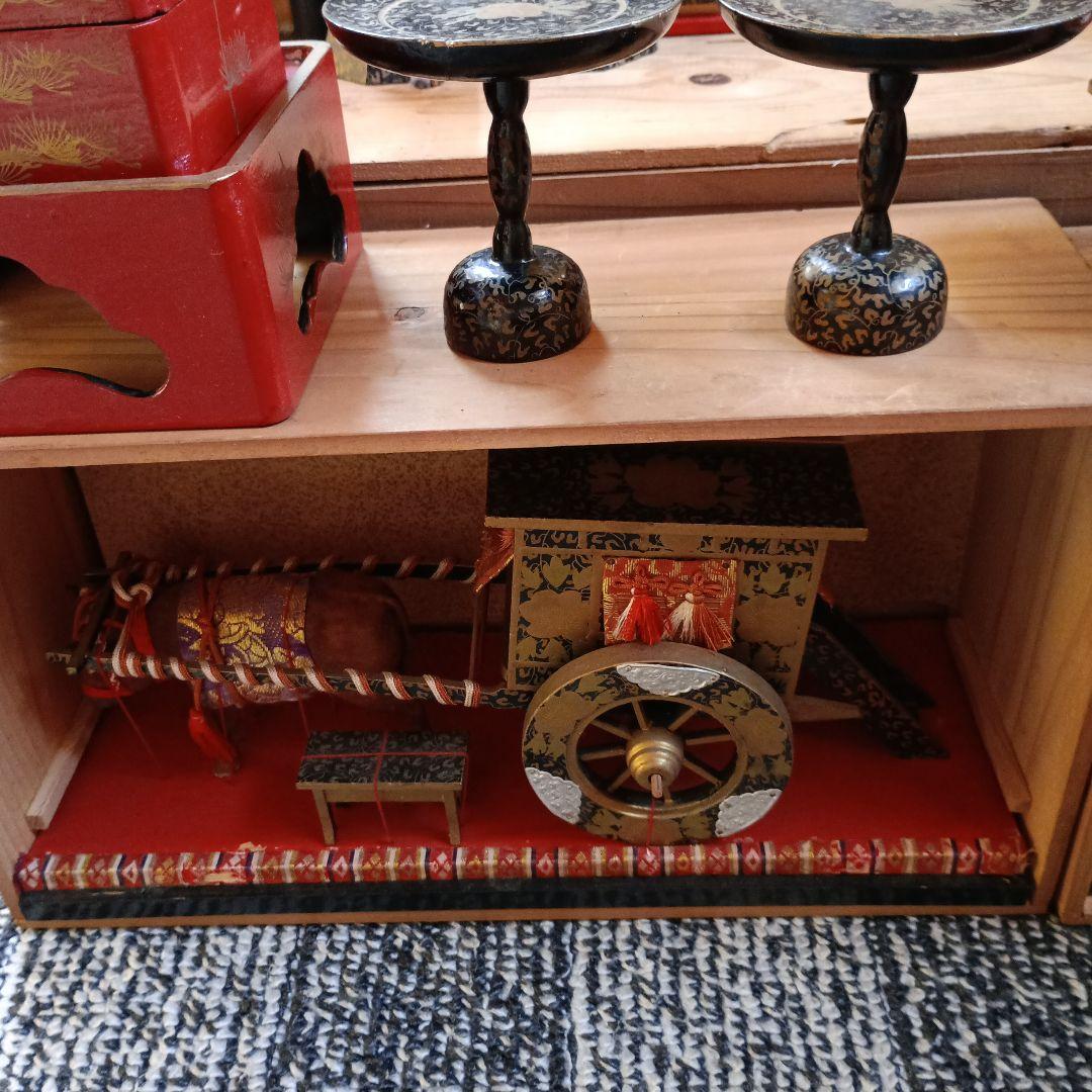 お値下げ♥雛人形 御殿飾り 伝統的な雛人形セット 昭和30年レトロ