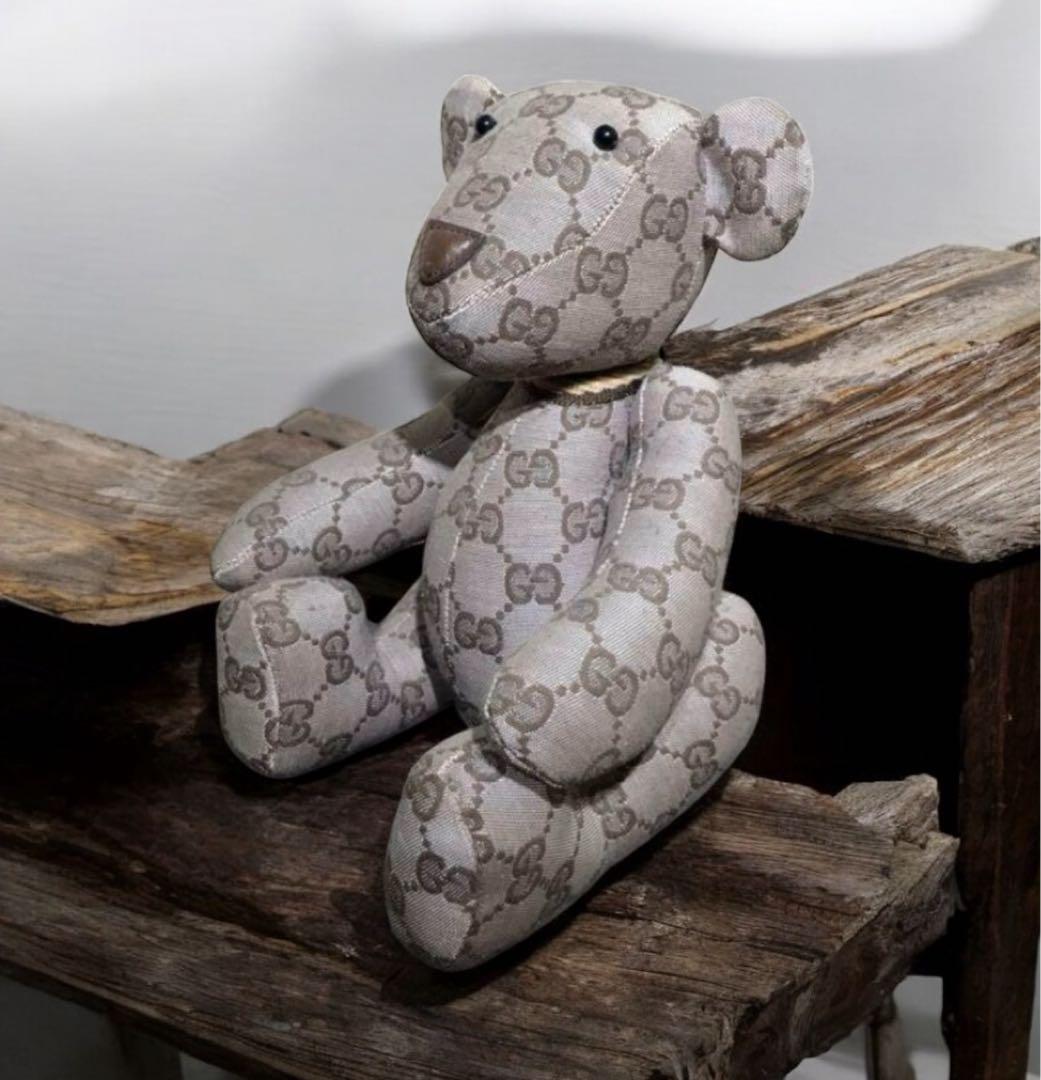 GUCCI グッチ GGキャンバス テディベア ぬいぐるみ オールドグッチ
