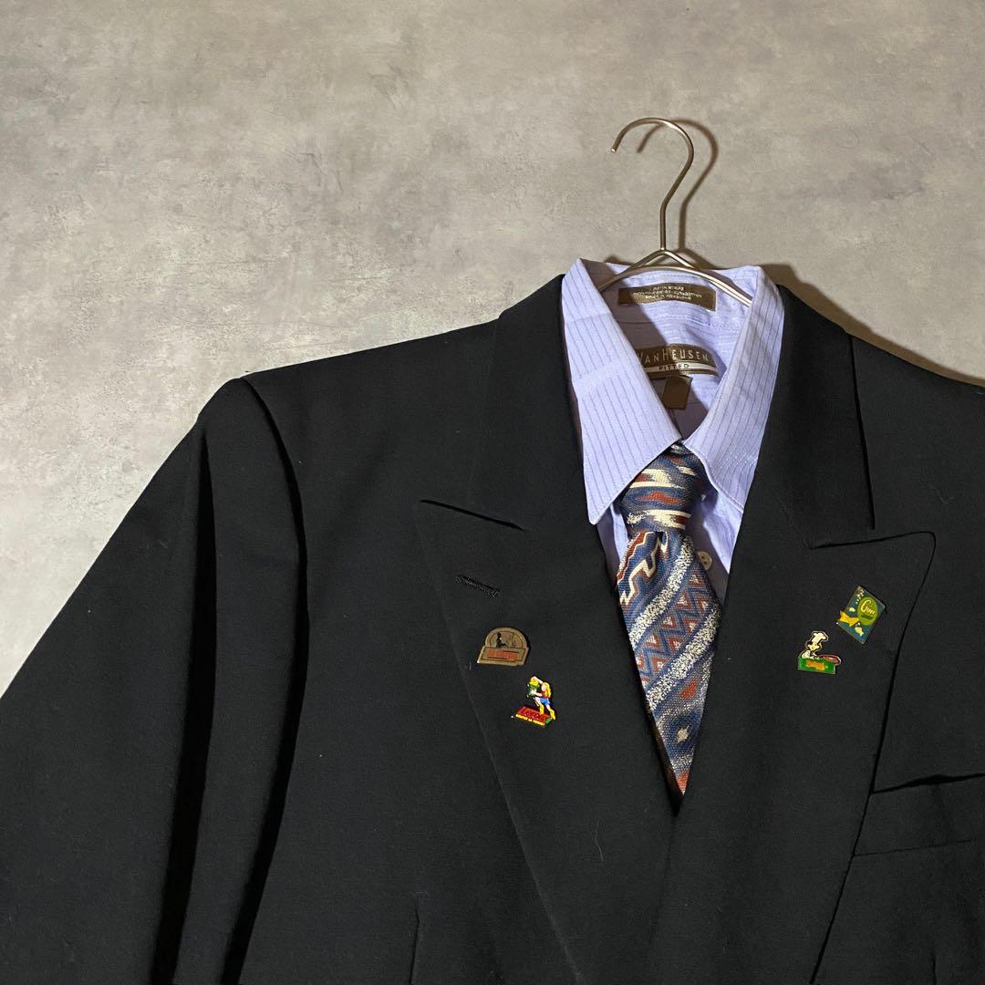 90s vintage レトロセットアップ スーツ ピンズ No.196成人式