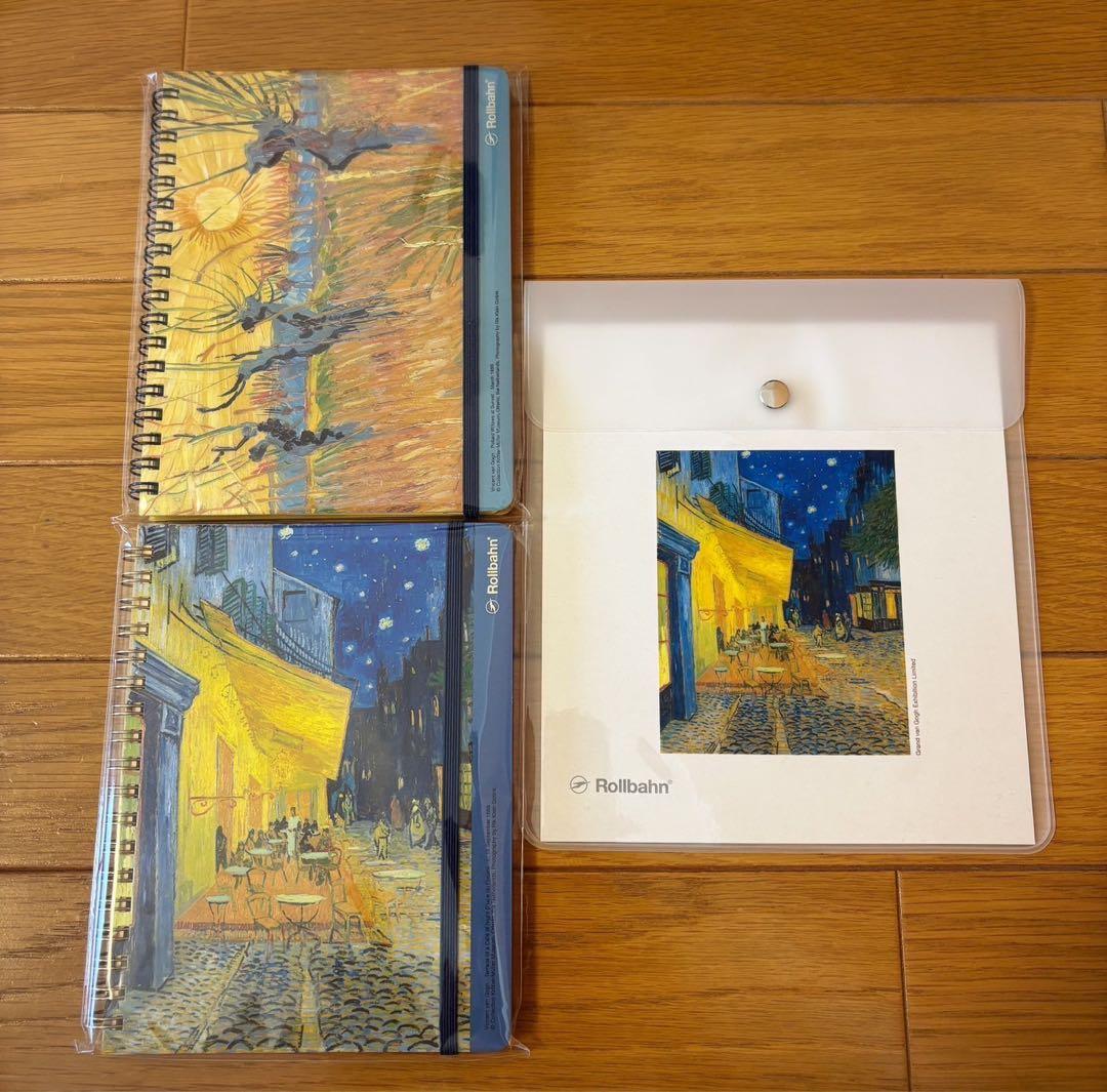 新品未使用】大ゴッホ展 Rollbahn 夜のカフェテラス ノート2冊+ケース