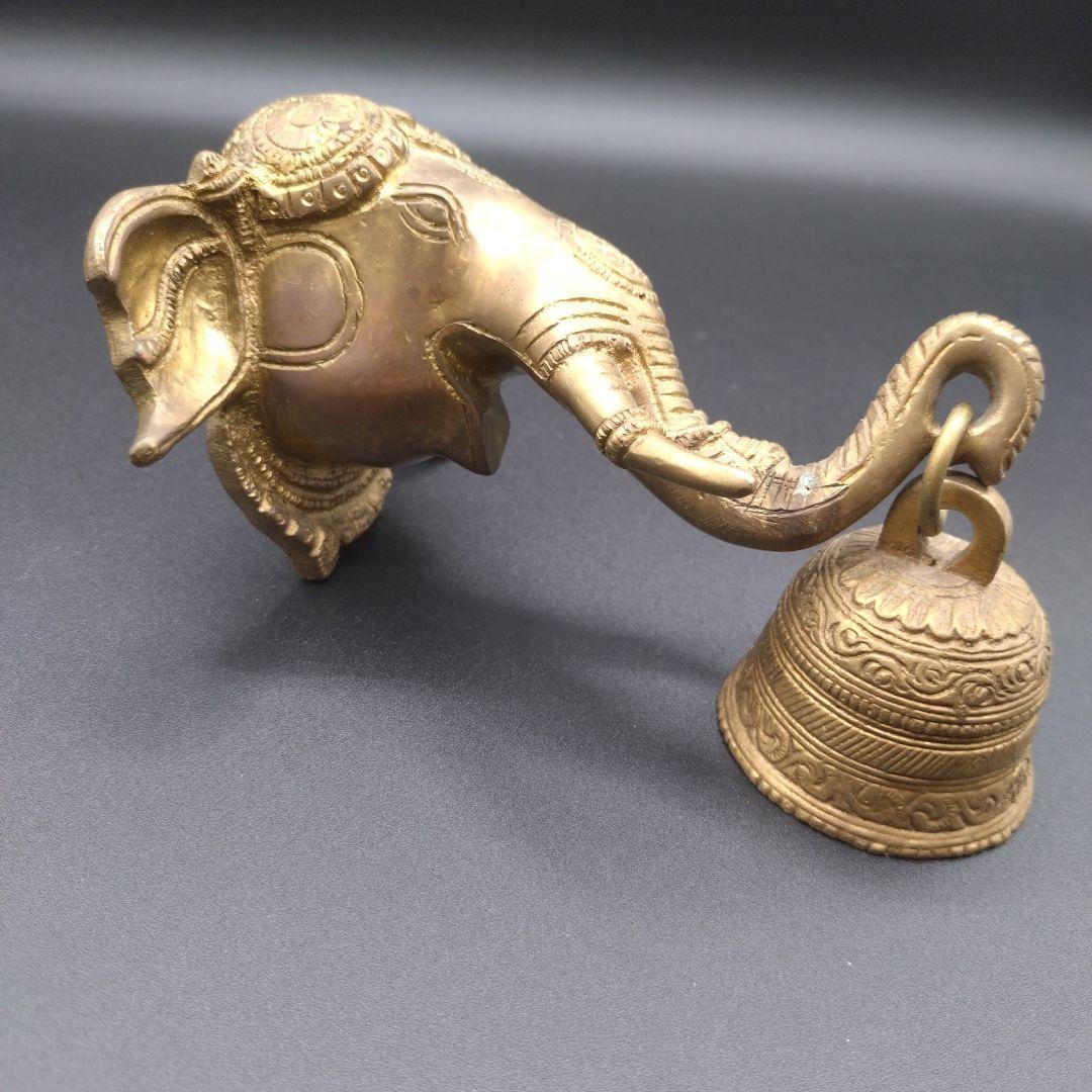 像の頭　ドアベル　デザイナー 真鍮 　壁掛け ベル付き　アンティーク 像の頭 ドアベル デザイナー 真鍮 壁掛け ベル付き アンティーク