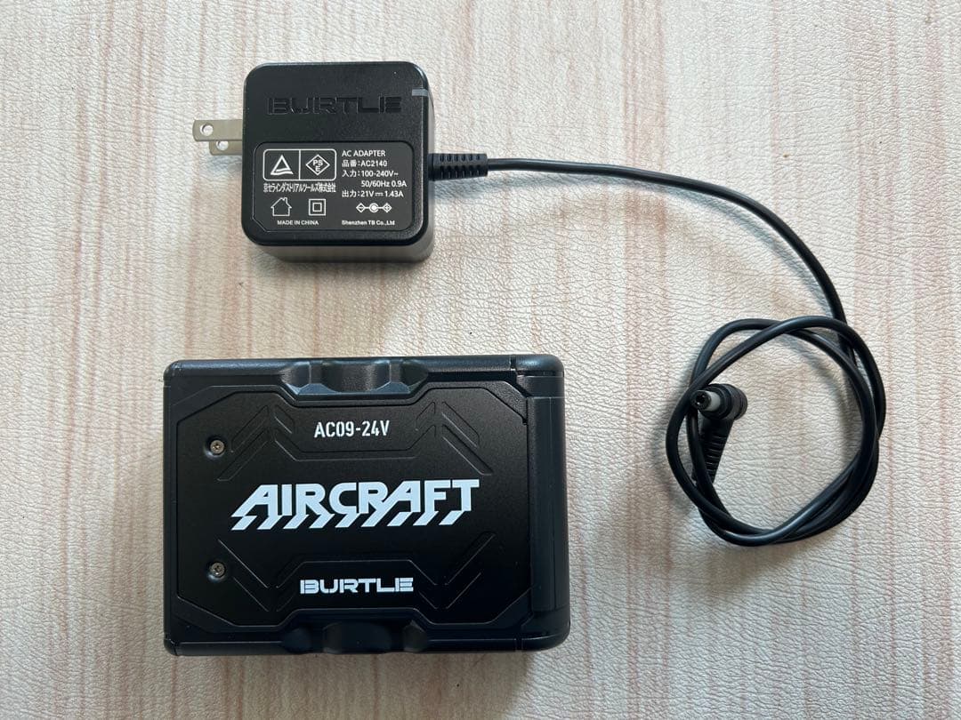 カ*。様 BURTLE 空調服用バッテリー AC09-24V BUTLE AIRCRAFT AC09bAC09f-SET｜空調服・EFウェア専門店 通販ショップ